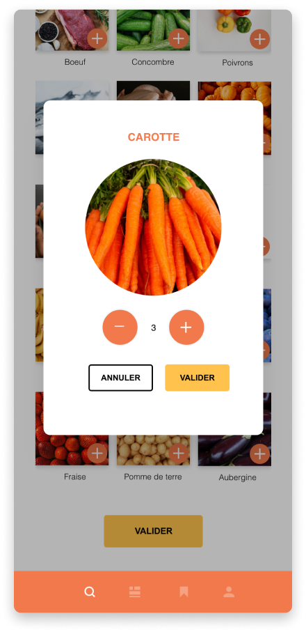 Clic sur un aliment – 1